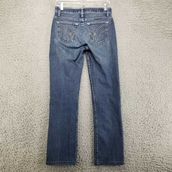Wrangler Jeans Womens 3/4 Q Baby Stretch Mid Rise Bootcut *Altered Read* - Picture 1 of 16